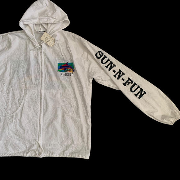 Cottonseed Men's Size S Florida Full Zip Dolphin VTG Windbreaker Jacket New - Picture 8 of 16
